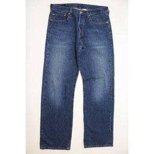 Levi's 501 Mens Denim Button Fly Straight Leg Jeans 100% Cotton Men's Size 32x32